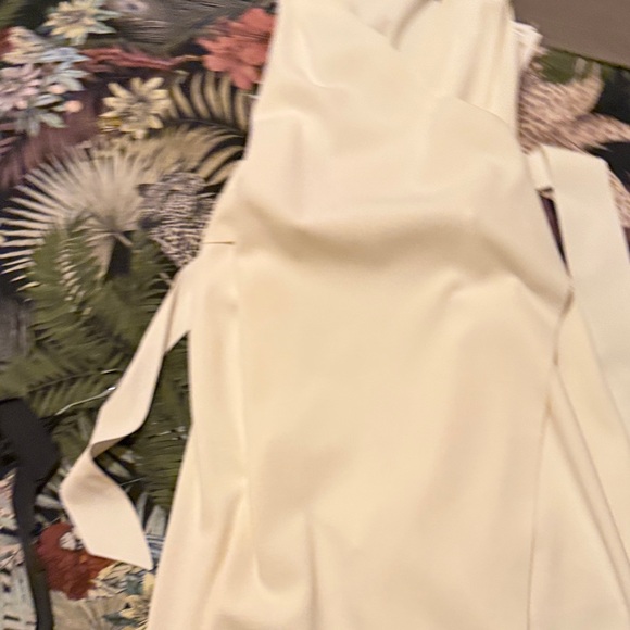 Reiss “Macy” Cream Midi Dress with Waist Tie - Picture 12 of 14